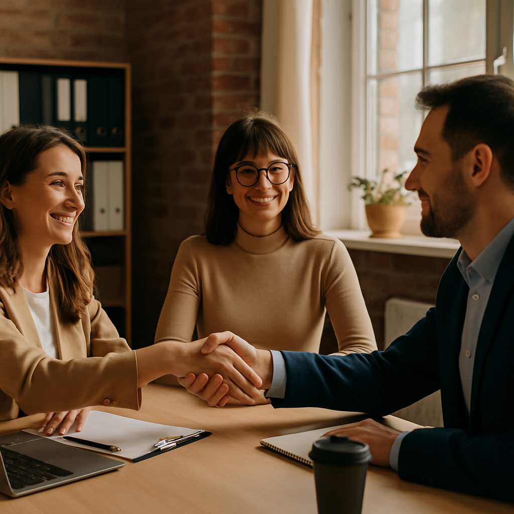 Nederland CTA Business meeting with handshake agreement.